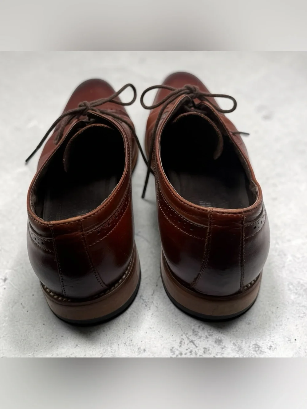 Stacy Adams Brown Cap-Toe Derby Dress Shoes 12M